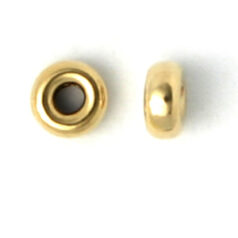 Bead, 3.2mm Gold Filled smooth rondelle bead in 14kt/20