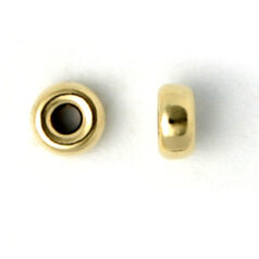 Bead, 4.2mm Gold Filled smooth rondelle bead in 14kt/20