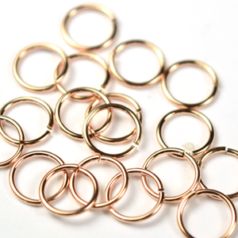 Jump Ring, Rose Gold Filled 5mm Jump Ring in 22 Gauge in 14kt/20 Rose Gold Filled