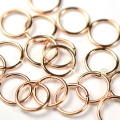 Jump Ring, Rose Gold Filled 6mm Jump Ring in 22 Gauge in 14lt/20 Rose Gold Filled