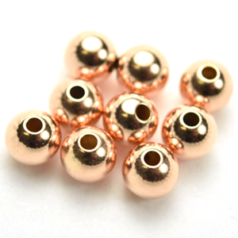 Bead, 3mm Smooth Round Beads (Hole size: 1.5mm) in 14kt/20 Rose Gold Filled