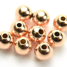 Rose Gold Filled - 4mm Smooth Round Beads (Hole size: 1.8mm)