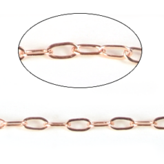 Chain, 3.5 x 2mm Drawn Cable Chain in 14kt/20 Rose Gold Filled