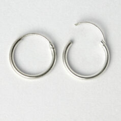 Earring Hoops, 12mm Endless Hoop with hinged closure in Sterling Silver.925
