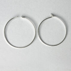 Earring Beading Hoop, 20mm Beading Hoop  with hook closure in Sterling Silver