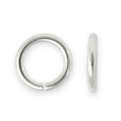 Jump Ring, 6mm Jump Ring in 1mm wire with open loop in Sterling Silver.925