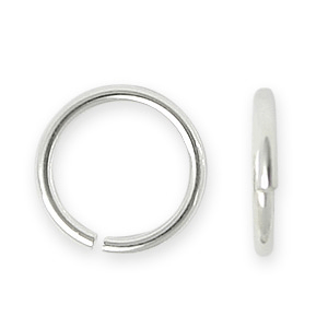 Jump Ring, 7mm Jump Ring in 0.8mm wire with open loop in Sterling Silver.925