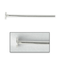 Headpin, 0.5 inch in 22 Gauge (0.65mm wire) in Sterling Silver .925