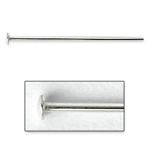 Headpin, 1 inch in 22 Gauge (0.65mm wire) in Sterling Silver .925