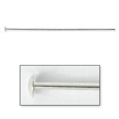 Headpin, 1.5 inch in 22 Gauge (0.65mm wire) in Sterling Silver .925