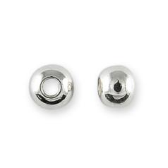 Sterling - 3mm Smooth Round Bead 1.2mm hole