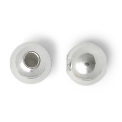 Bead, 6mm Smooth Round Bead in Sterling Silver.925