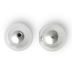 Bead, 8mm Smooth Round Bead in Sterling Silver.925