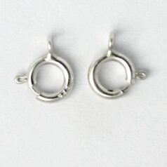 Clasp, 5.5mm Spring Ring Clasp with closed loop in Sterling Silver.925