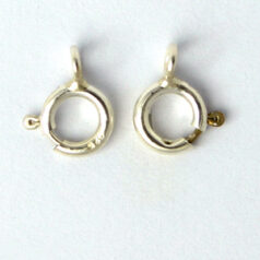 Clasp, 6mm Spring Ring Clasp with closed loop in Sterling Silver.925