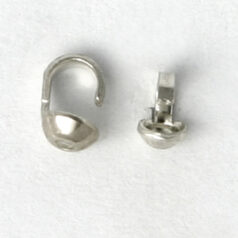Bead Tip, 5x3mm Bead Tip with 0.5mm hole in Sterling Silver .925