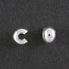 Crimp Cover, 4mm Round Crimp Cover in Sterling Silver .925