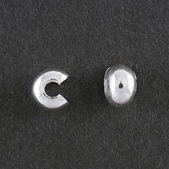 Crimp Cover, 3mm Round Crimp Cover in Sterling Silver .925