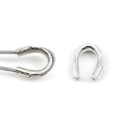 Wire Protector, 4.5x3.5mm Wire Protector, 0.5mm inside hole diameter in Sterling Silver .925