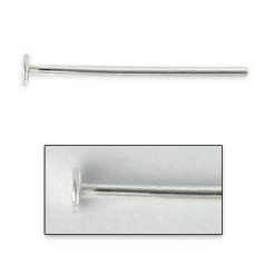 Headpin, 0.5 inch in 24 Gauge (0.5mm wire) in Sterling Silver .925