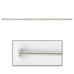 Headpin, 1.5 inch in 24 Gauge (0.5mm wire) in Sterling Silver .925