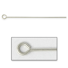 Eyepin, 1.5 inch in 24 Gauge (0.5mm wire) in Sterling Silver .925