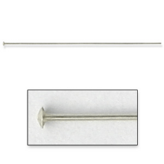 Headpin, 2 inch in 24 Gauge (0.5mm wire) in Sterling Silver .925