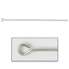 Eyepin, 2 inch in 24 Gauge (0.5mm wire) in Sterling Silver .925