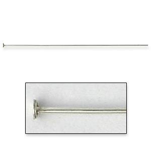 Headpin, 3 inch in 24 Gauge (0.5mm wire) in Sterling Silver .925