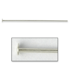 Headpin, 1.5 inch in 21 Gauge (0.7mm wire) in Sterling Silver .925