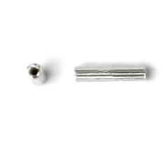 Bead, 4x1mm Twisted Tube Bead in Sterling Silver in .925