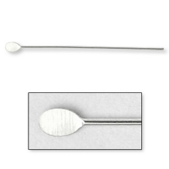Paddle Pin, 1.5 inch Paddle pin Headpin in 22 gauge (0.65mm wire) with flat end in Sterling Silver .925