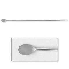Paddle Pin, 2 inch Paddle pin Headpin in 22 gauge (0.65mm wire) with flat end in Sterling Silver .925