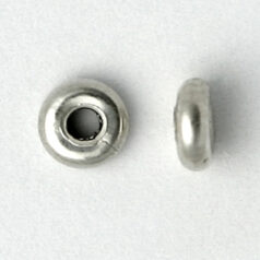 Bead, 4x2mm Smooth Rondelle Bead in Sterling Silver .925