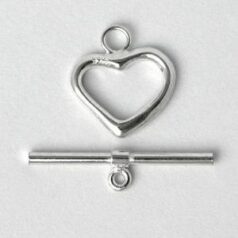 Toggle Clasp, 13mm Round Toggle Clasp with bar length 22mm in Sterling Silver.925