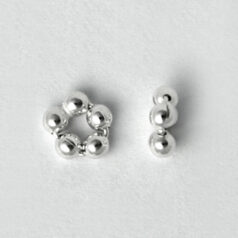 Heishi Spacer Bead, 3mm Round Spacer bead with daisy design in Sterling Silver .925