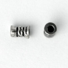 Tube bead, 4.7x3mm Tube Bead in Sterling Silver .925 (Hole Size 1mm)