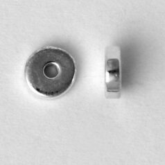 Disc Bead, 5x1.6mm Disc Bead Spacer in Sterling Silver .925 (Hole Size 1mm)