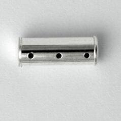 Spacer Bar, 17x6mm Tube Spacer Bar with 3 holes in Sterling Silver .925