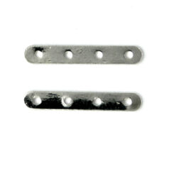 Spacer Bar, 16x2mm Flat Spacer Bar with 4 holes (1mm Hole( in Sterling Silver .925