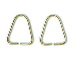Triangle Open Jump Ring, 7x9mm in 21 (0.72mm wire) in Sterling Silver .925