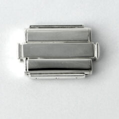 Rectangle Clasp, Multi Strand 3 holes, 21x12mm in Sterling Silver .925 (Hole Size 4.5mm)