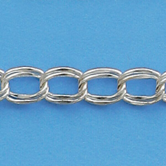 Chain, Double Link 7x7.5mm Link in Sterling Silver .925