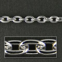 Chain, Cable 3.5mm (1.0mm wire) Link in Sterling Silver .925