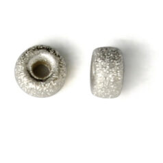 Bead, Sterling Silver 4mm Stardust Rondelle (Hole Size 1.5mm)
