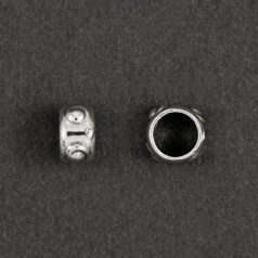 Bead, JBB, Sterling Silver 4x6.5mm bead with dots (Hole Size 5mm)