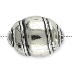 Bead, B&B Benbassat Sterling Silver 20mm Length 14mm Width Light weight and Hollow Bead (Hole Size 1mm)