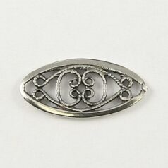 Link, B&B Benbassat 17x9mm Flat Oval Connector with Filigree Details