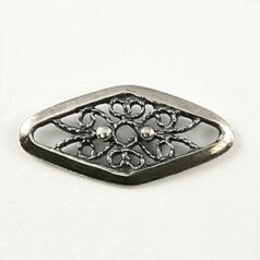 Link, B&B Benbassat 18x8mm Flat Oval Connector with Filigree Details