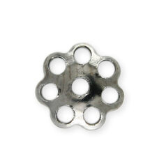 Bead Cap, 6mm Fancy Flower Bead Cap (fits 6-8mm beads) - Gunmetal Plated Brass
